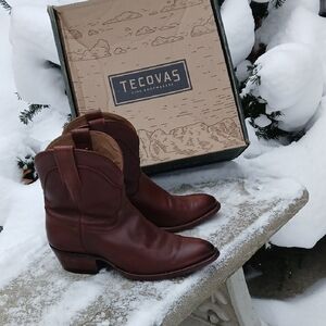 Tecovas  The PENNY Brown Leather Cowboy Boots Sz 9.5